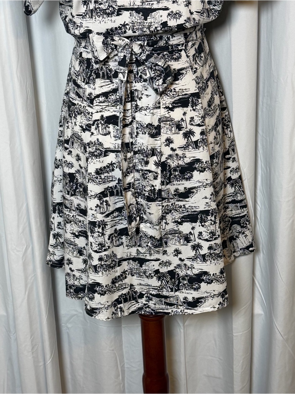 Marine Layer Camila San Francisco Toile Mini Dress Pockets Medium - Picture 11 of 13